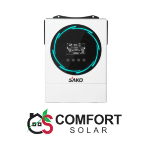 SAKO sunpolo series 6kw hybrid inverter with circular display, ideal for solar power systems