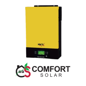 Infinix empire (voltronic) viii 6kw/7000 inverter, featuring a yellow and black design with digital display.