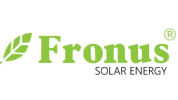 Fronius solar energy logo with a green leaf symbol