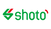 Shoto logo featuring a green "S" shape and the word "shoto" in green.