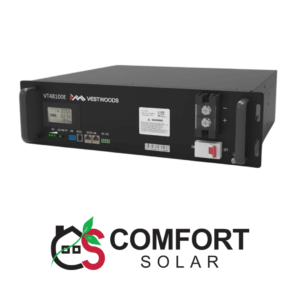 Vestwoods ve48100e-p2 smart lithium battery, a 5.12kwh lifepo4 battery with 6000 cycles, ideal for energy storage