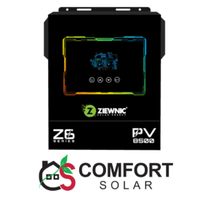 ZIEWNIC on grid with energy storage hybrid 7.0 (KVA) 6G EUROPEAN - PV 8500 solar inverter with digital display.
