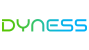 Dyness logo featuring the brand name in green and blue gradient letters.