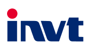 INVT logo featuring "invt" in blue and a red circle above the "i".