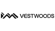 vestwoods logo with stylized mountain peaks beside the company name