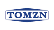 TOMZN logo in blue on a white background