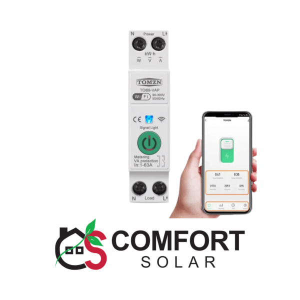 Tomzn TOB9-VAP | 63 Amp Smart WiFi Protection Breaker