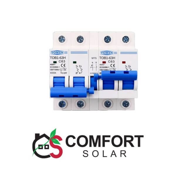 Tomzn 2P+2P MTS Dual Power Manual Transfer Switch Circuit Breaker