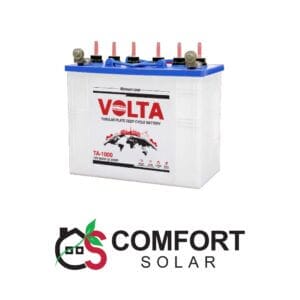 Volta ta-1000 tubular plate deep cycle battery, a 12V 80AH power solution for reliable energy storage.