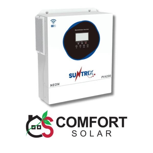 Suntrix NEON PV4200 3.5kVA / 3.5kW MPPT Solar Inverter – Pure Sine Wave, 24VDC, 7000VA Surge